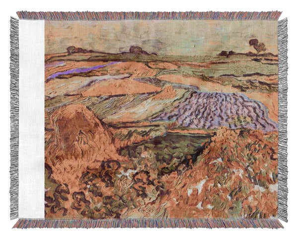 Van Gogh At Auvers Woven Blanket