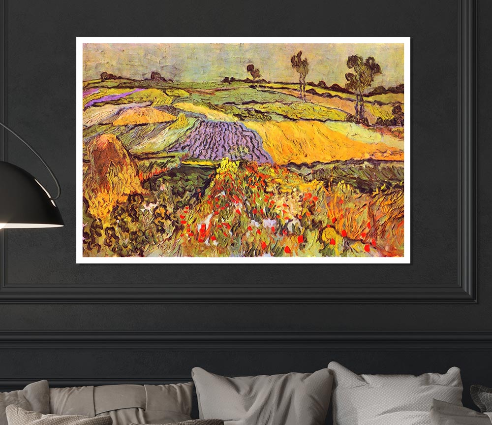 Van Gogh At Auvers Print Poster Wall Art