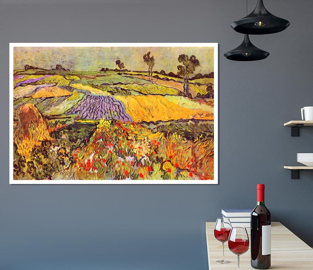 Van Gogh At Auvers Print Poster Wall Art