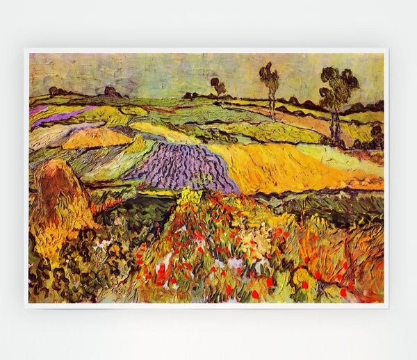 Van Gogh At Auvers Print Poster Wall Art