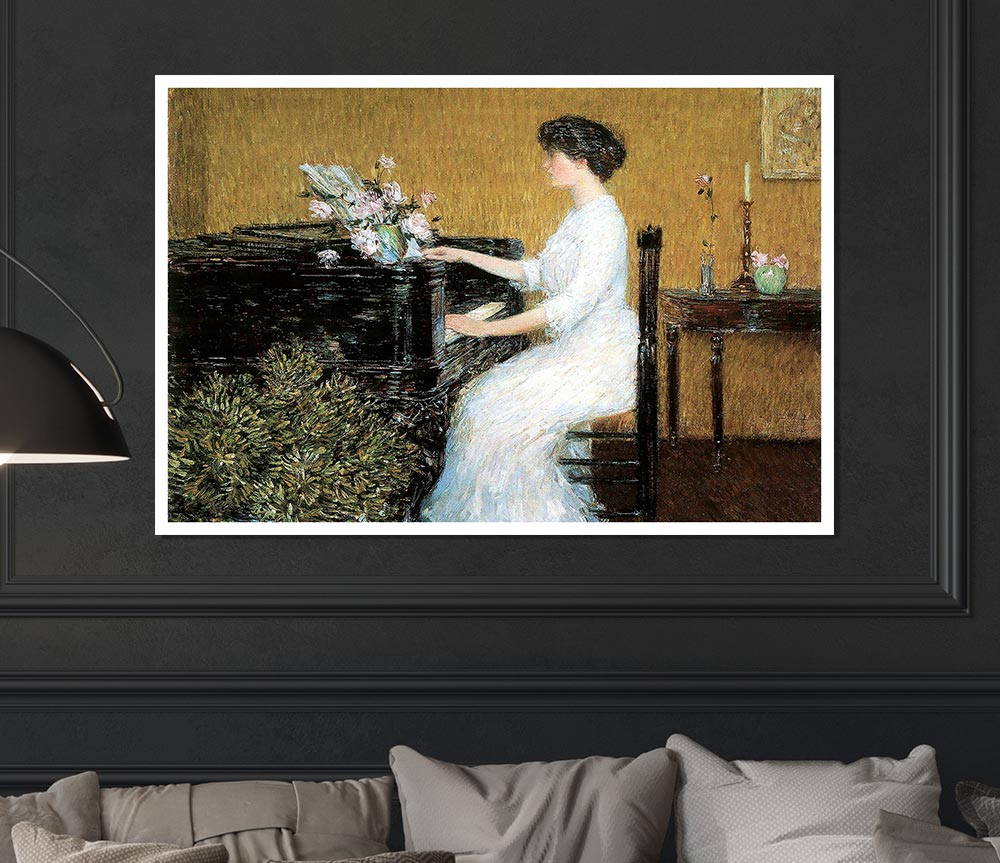 Hassam At The Piano Print Poster Wall Art