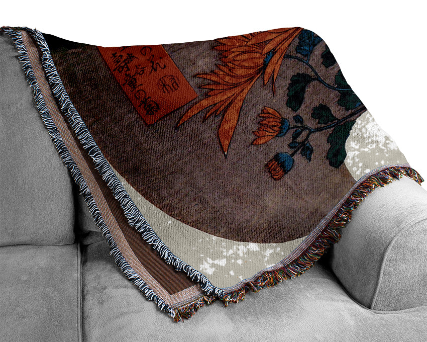 Hiroshige Autumn Woven Blanket