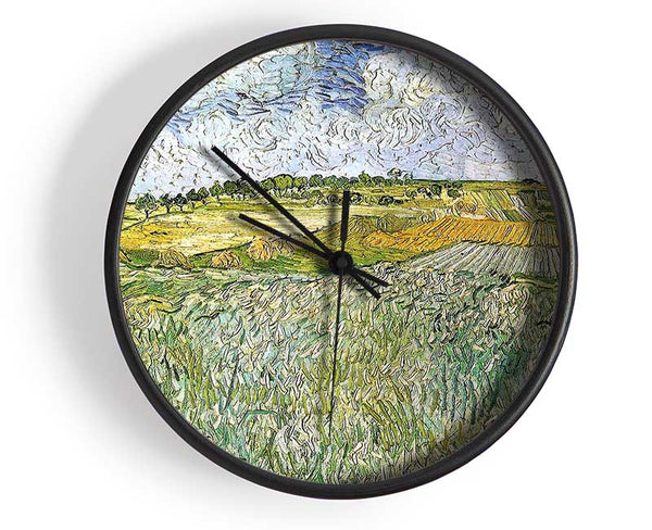 Van Gogh Auvers With Rain Clouds Clock - Wallart-Direct UK