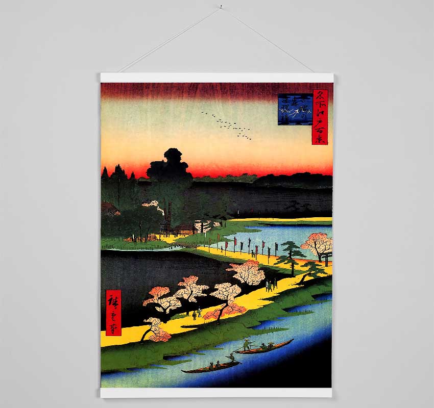 Hiroshige Azuma Shrine And The Entwined Camphor Hanging Poster - Wallart-Direct UK