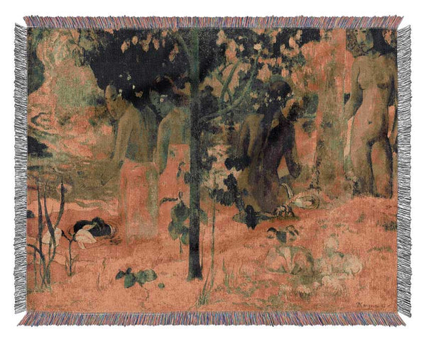 Gauguin Badende Woven Blanket