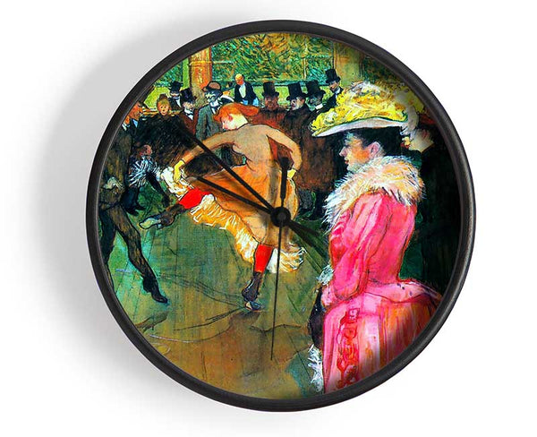 Toulouse Lautrec Ball In The Moulin Rouge Clock - Wallart-Direct UK