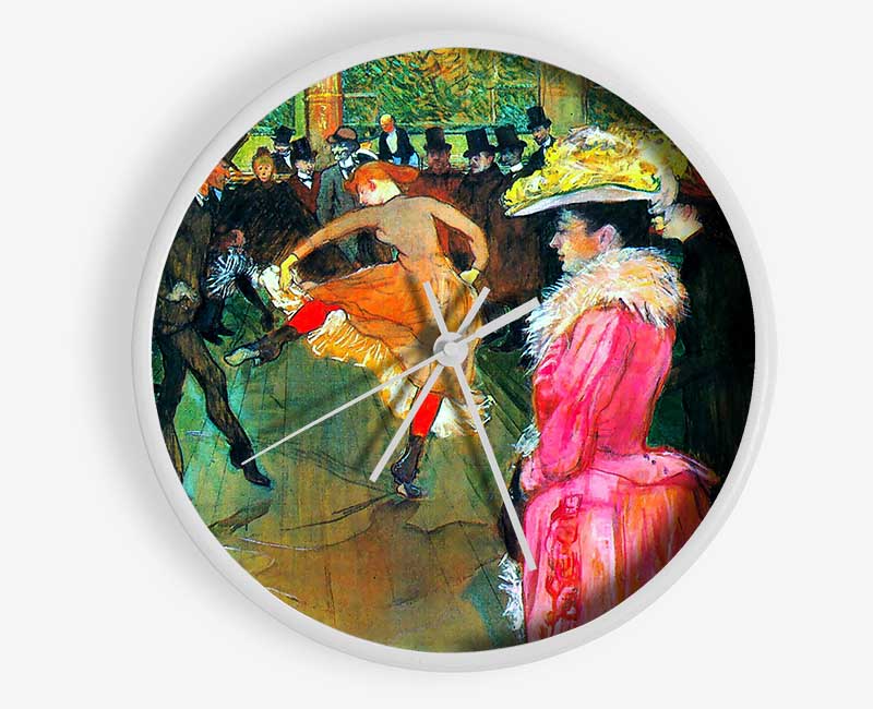 Toulouse Lautrec Ball In The Moulin Rouge Clock - Wallart-Direct UK