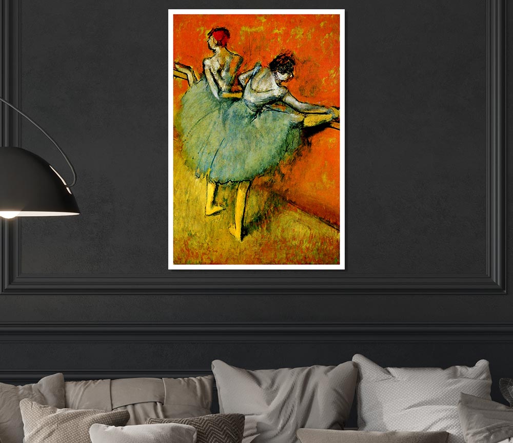 Degas Ballerina Twins Print Poster Wall Art