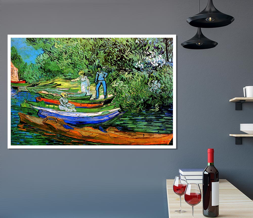 Van Gogh Bank Of The Oise At Auvers Print Poster Wall Art