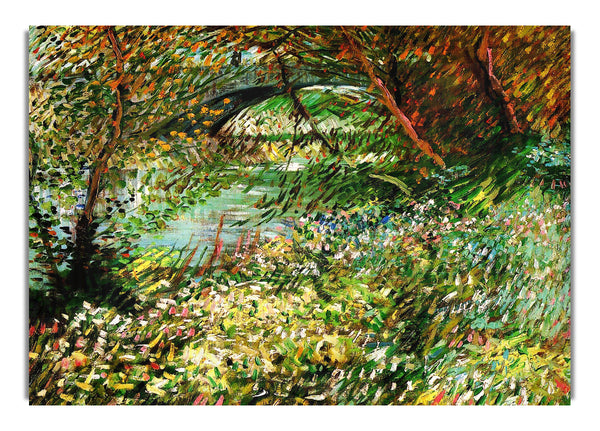 Banks Of The Seine With Pont De Clichy In The Spring By Van Gogh