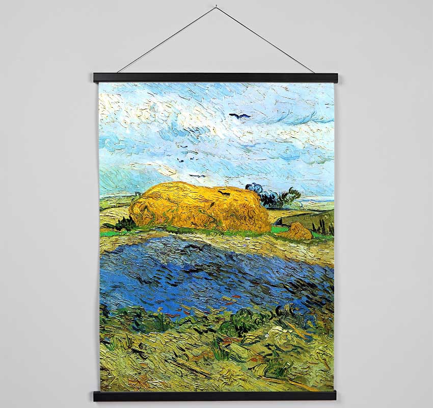 Van Gogh Barn On A Rainy Day Hanging Poster - Wallart-Direct UK