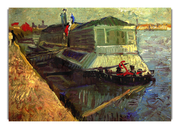 Bathing Float On The Seine At Asniere By Van Gogh