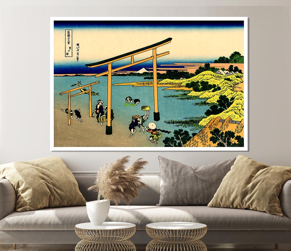 Hokusai Bay Of Noboto Print Poster Wall Art