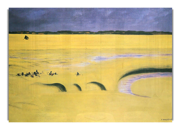 Beach At Low Tide By Felix Vallotton