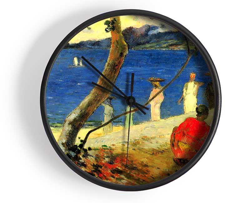 Gauguin Beach Scene Clock - Wallart-Direct UK