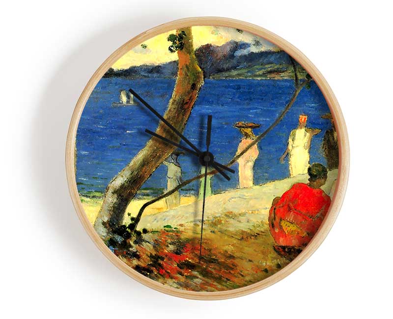 Gauguin Beach Scene Clock - Wallart-Direct UK