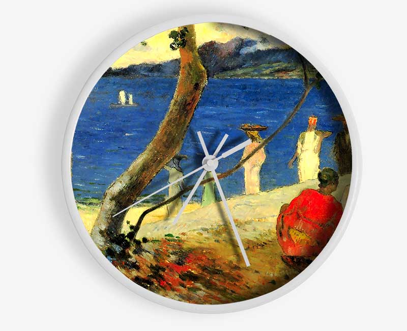 Gauguin Beach Scene Clock - Wallart-Direct UK