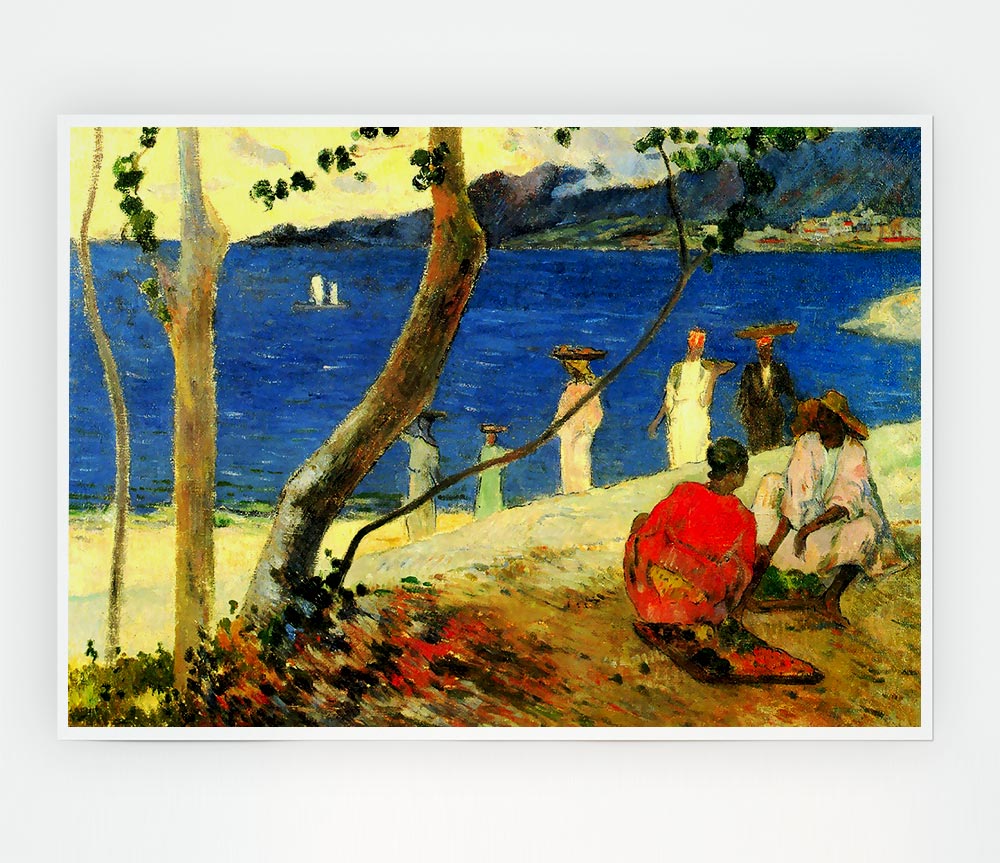 Gauguin Beach Scene Print Poster Wall Art