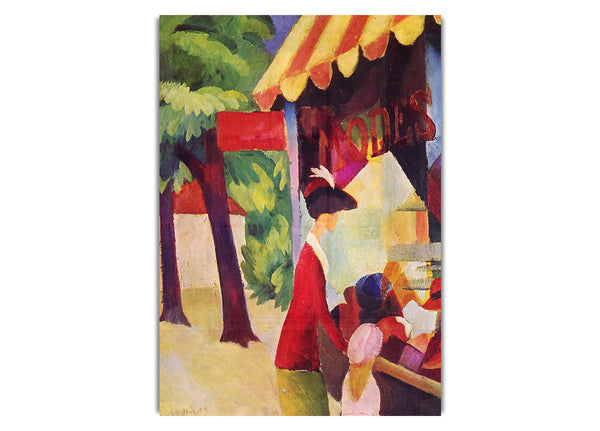 Before Hutladen (Woman With A Red Jacket And Child) By Macke