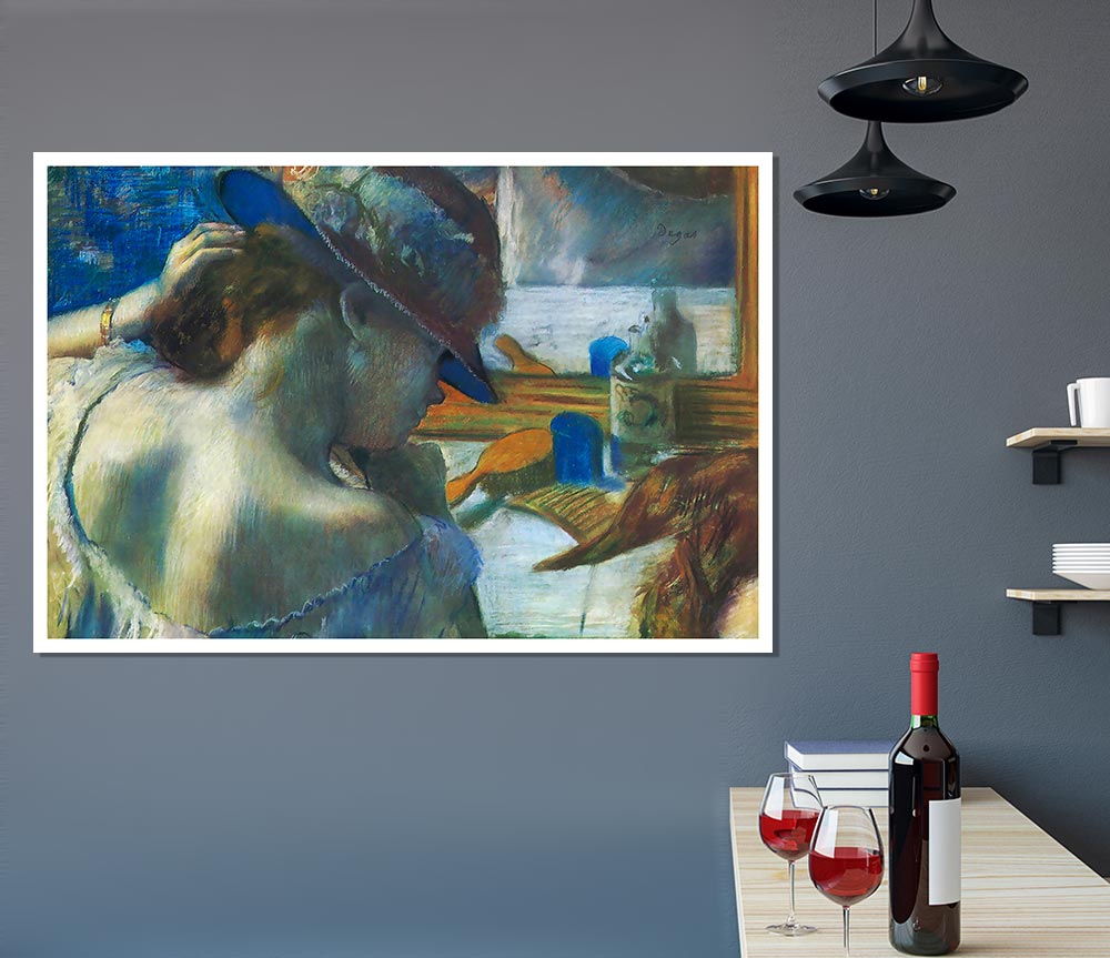 Degas Before The Mirror Print Poster Wall Art