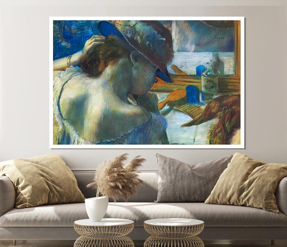 Degas Before The Mirror Print Poster Wall Art