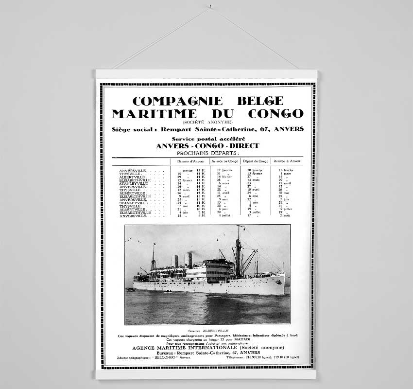 Belgian Congo Hanging Poster - Wallart-Direct UK