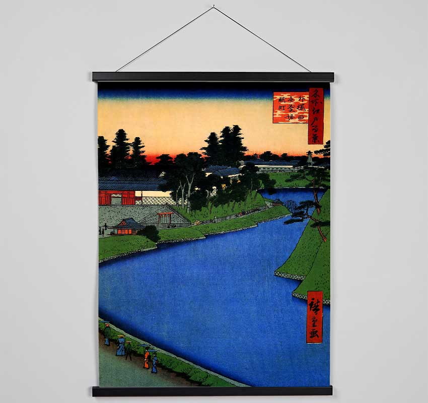 Hiroshige Benkei Moat Hanging Poster - Wallart-Direct UK