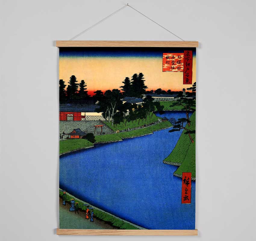 Hiroshige Benkei Moat Hanging Poster - Wallart-Direct UK