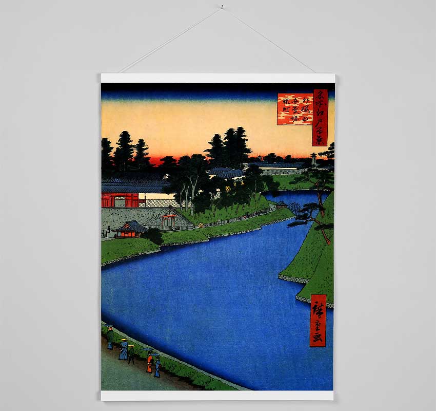 Hiroshige Benkei Moat Hanging Poster - Wallart-Direct UK