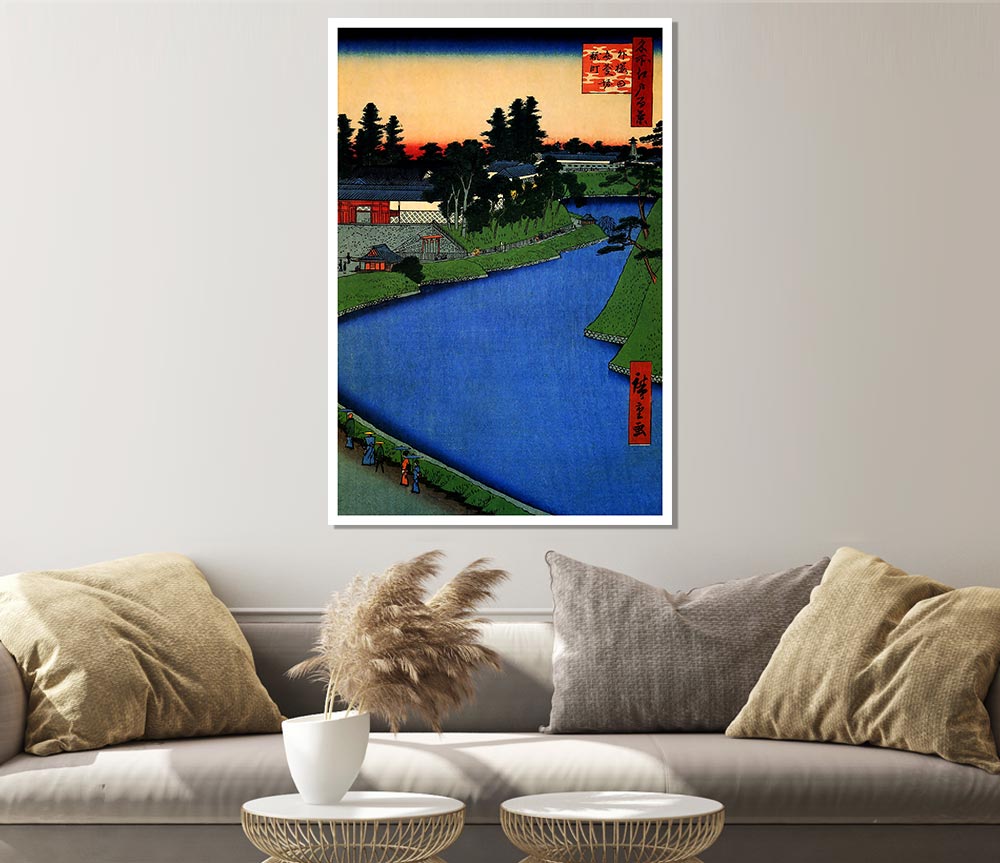 Hiroshige Benkei Moat Print Poster Wall Art