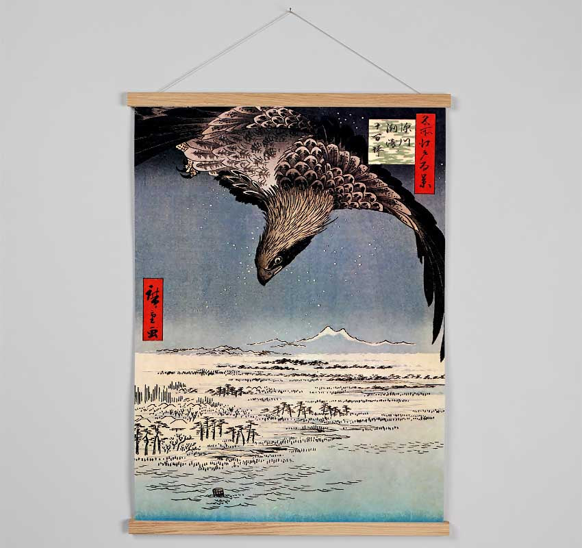 Hiroshige Bird In Flight Hanging Poster - Wallart-Direct UK