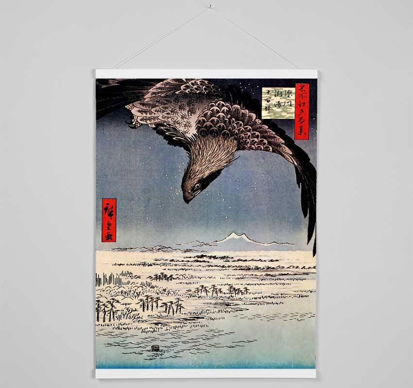 Hiroshige Bird In Flight Hanging Poster - Wallart-Direct UK