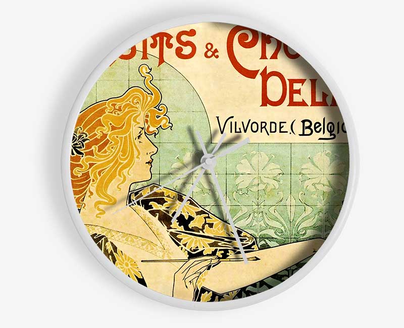 Biscuits And Chocolat Delacre Clock - Wallart-Direct UK