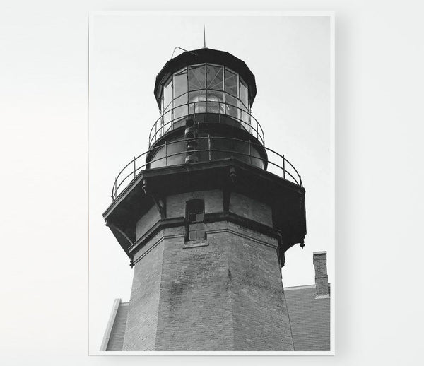 Ansel Adams Block Island Southeast Light Print Poster Wall Art