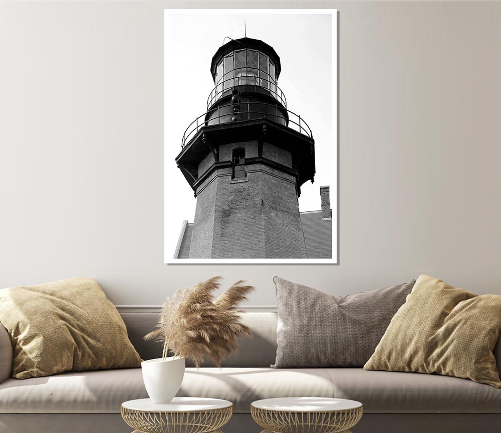 Ansel Adams Block Island Southeast Light Print Poster Wall Art