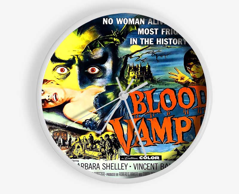 Blood Of The Vampire Poster 2 Clock - Wallart-Direct UK