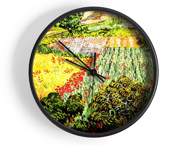 Van Gogh Blooming Field Clock - Wallart-Direct UK