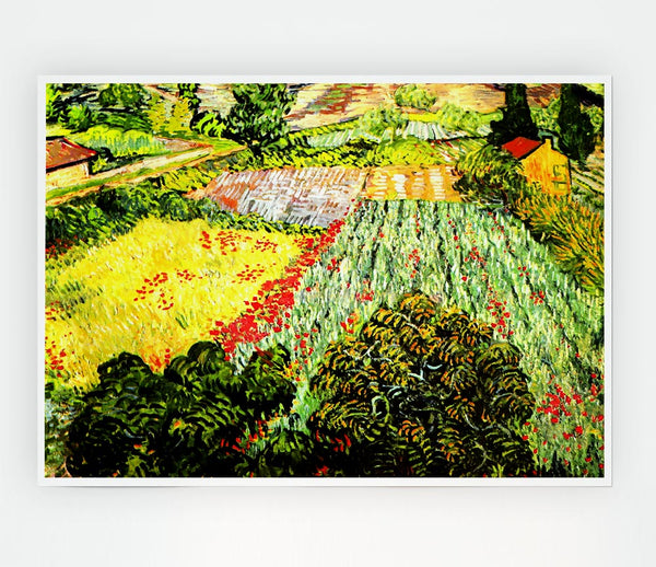 Van Gogh Blooming Field Print Poster Wall Art