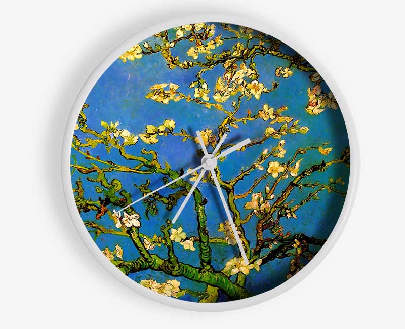 Van Gogh Blossoming Almond Tree Clock - Wallart-Direct UK