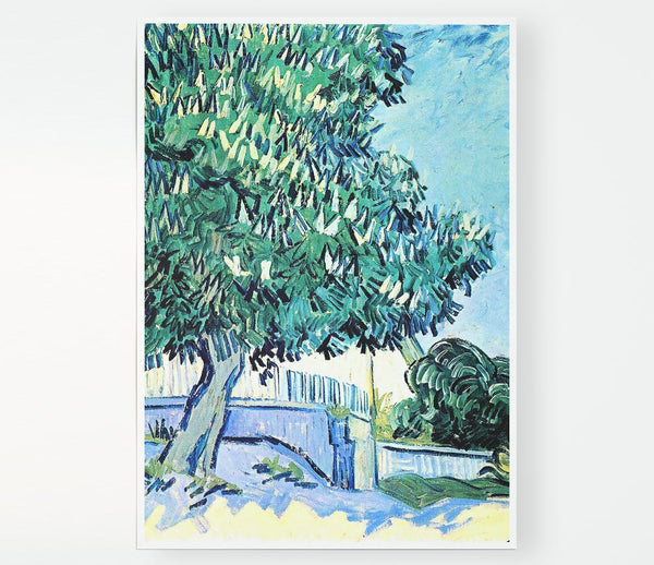 Van Gogh Blossoming Chestnut Tree 2 Print Poster Wall Art