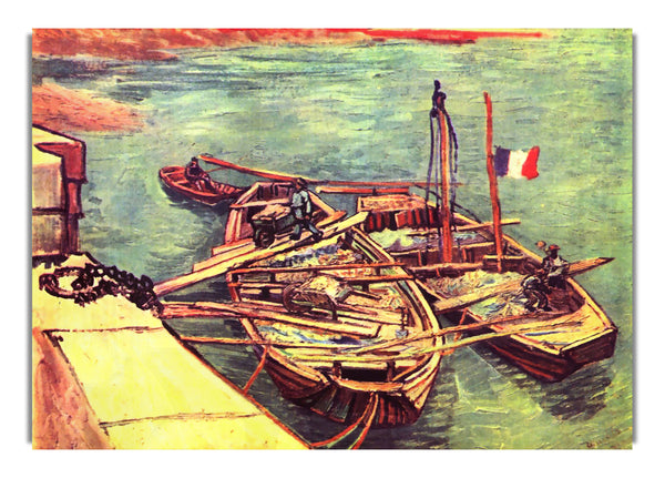 Boats With Sand By Van Gogh