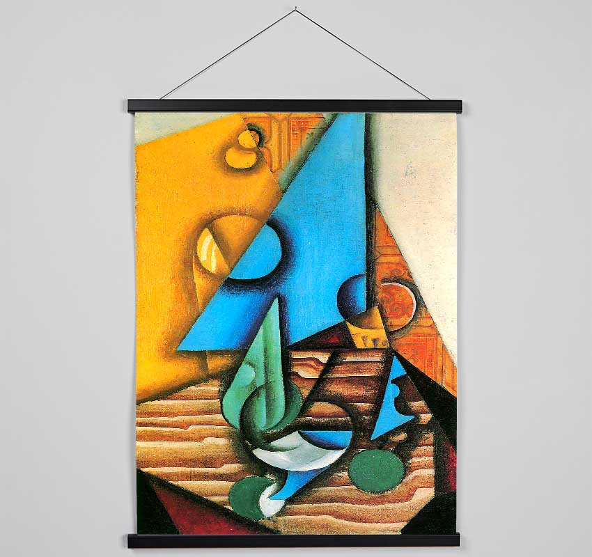 Juan Gris Bottle And Glass On A Table Hanging Poster - Wallart-Direct UK