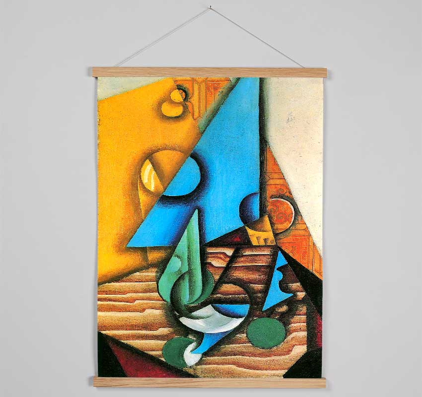 Juan Gris Bottle And Glass On A Table Hanging Poster - Wallart-Direct UK