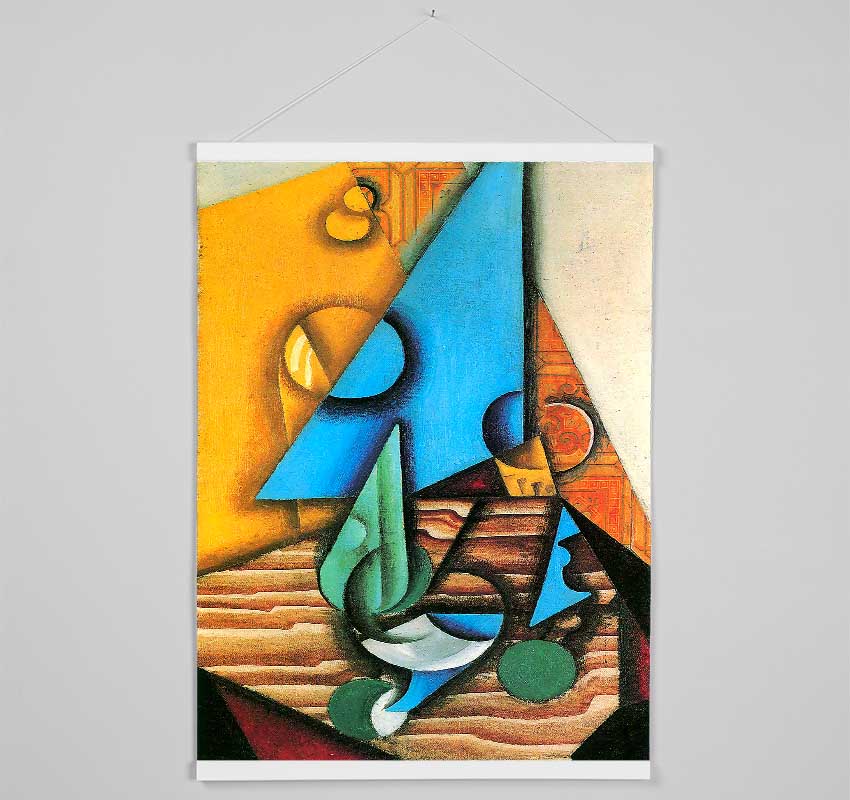 Juan Gris Bottle And Glass On A Table Hanging Poster - Wallart-Direct UK