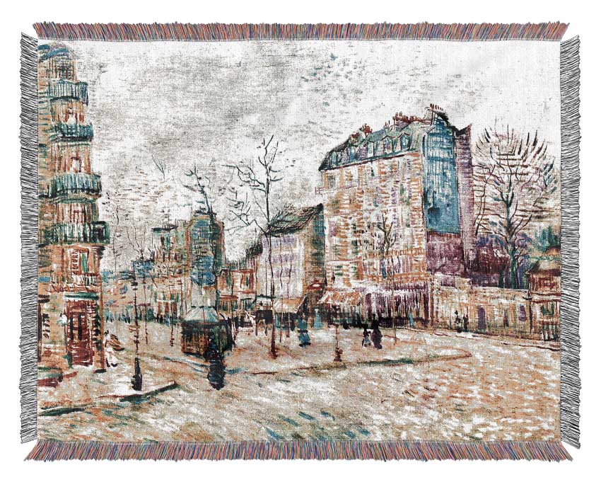 Van Gogh Boulevard De Clichy Woven Blanket