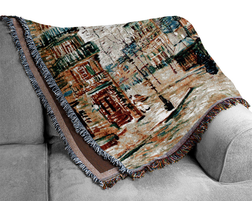 Van Gogh Boulevard De Clichy Woven Blanket