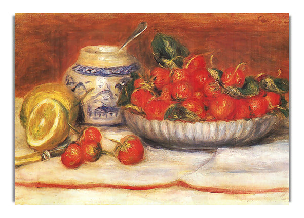 Bowl Of Strawberries By Renoir