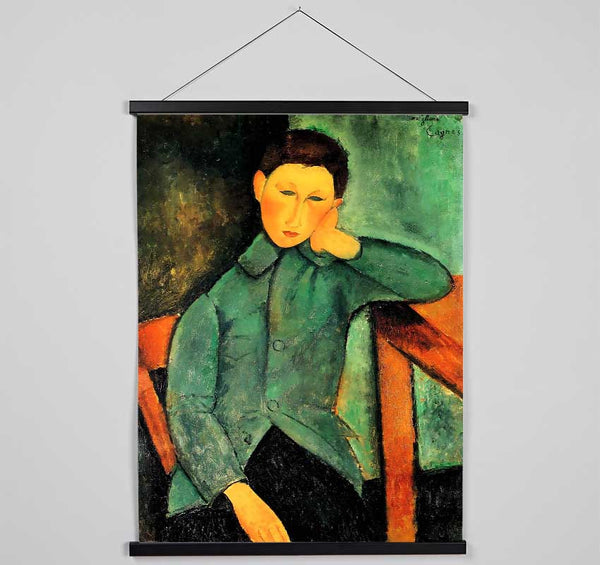 Modigliani Boy In A Blue Jacket Hanging Poster - Wallart-Direct UK