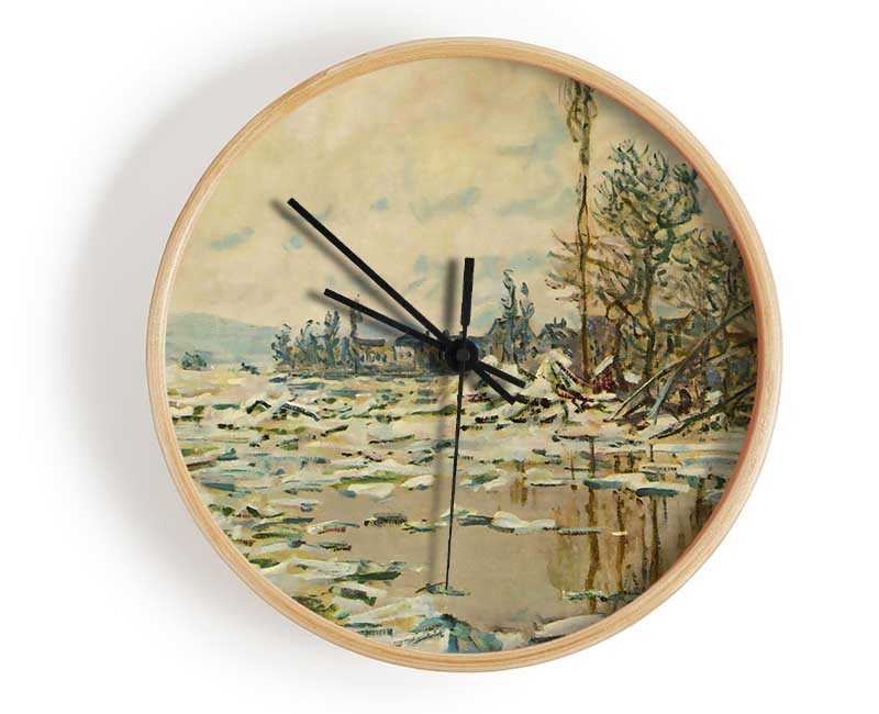 Monet Break Up Of Ice Clock - Wallart-Direct UK