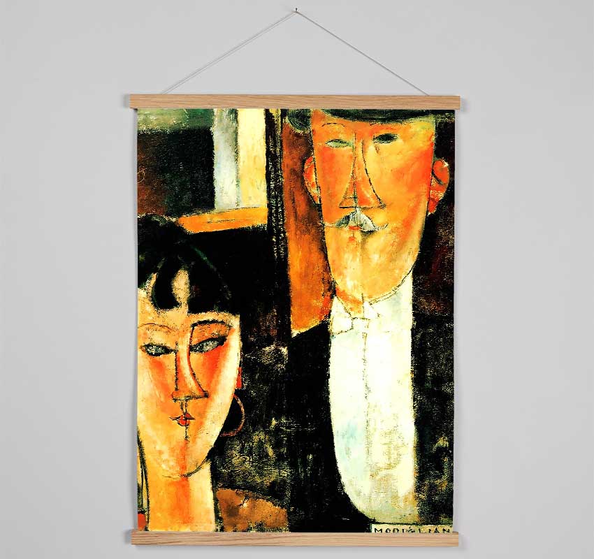 Modigliani Bride And Groom Hanging Poster - Wallart-Direct UK